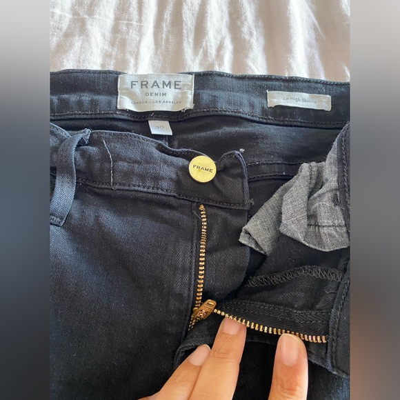 Size 30 Le High Skinny black Frame jeans, slim fit - Picture 2 of 3